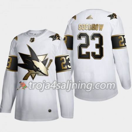 San Jose Sharks tröja Barclay Goodrow 23 2019-2020 Adidas Golden Edition Vit Authentic - NHL Tröjor Herr